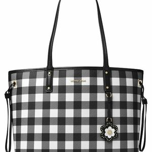 Michael Kors Gingham Large Reversible Tote Bag